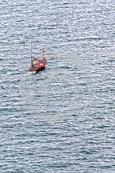 Fisherman Boat sailing in the Sea