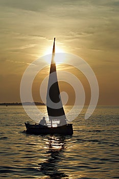 Fisherman Boat silhouette