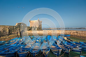 Fisherman boats in Essaouira port, Morocco