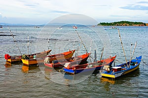 Fisherman boats ,at Ko Lan Thailand