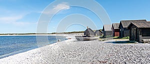 Fisherman cabins in a beautiful spring