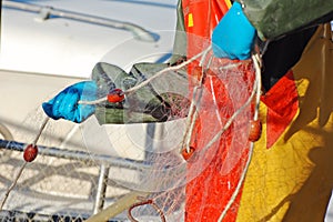 Fisherman controlling net