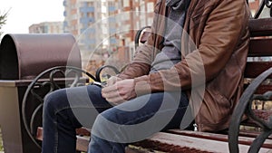 Fisherman fishing in a calm river in the morning. Man in fishing gear stending in a river