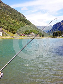 Fisherman holding a rainbow Trout fish