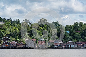 Fisherman house on Berau river, Borneo, Kalimantan, Indonesia