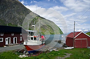 Fisherman house with boat