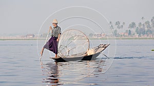 Fisherman on inle lake myanmar