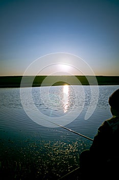 Fisherman on Lake