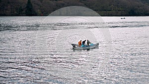 Fisherman on Lake Ashi