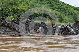 Fisherman Mekong river, Laos