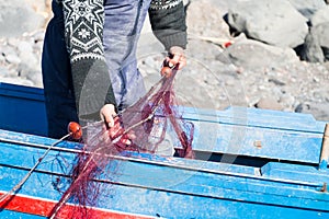 Fisherman with nets