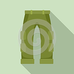 Fisherman pants icon, flat style