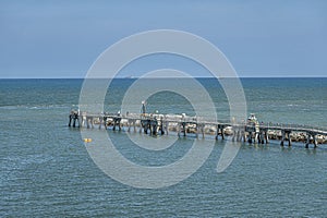 Fisherman Pier stretches into Ocean, Port Canaveral, Florida, USA