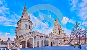 The Fisherman\'s Bastion on Holy Trinity Square, Budapest, Hungary