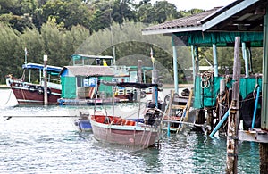 Fisherman`s Bay, rural flavor in Thailand, the life of a fisherm