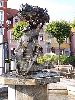 Fisherman`s statue, fountain