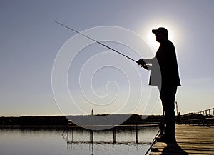 Fisherman Silhouette photo