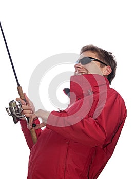 Fisherman with spinning