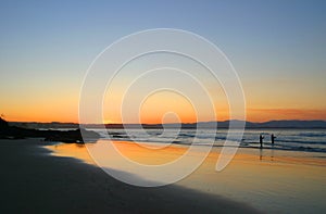 Fisherman Sunset Wategos Beach Byron Bay NSW AUSTRALIA