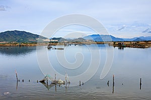 Fisherman at Tac river, Nha Trang, Khanh Hoa, Vietnam