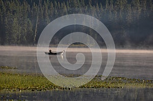 Fisherman, Trillum Lake, Mount Hood, Oregon, USA