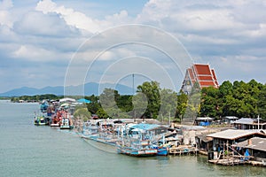 Fisherman village at Chanthaburi province, Thailand.