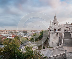 Fishermans Bastion and city view - Budapest, Hungary