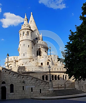 The Fishermans Bastion is one of the best known monuments in Budapest which located in the Buda Castle