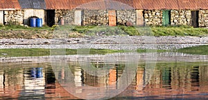 Fishermans huts at Corran in Scotland.