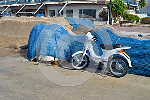 A Fishermans Moped Scooter Motorcycle