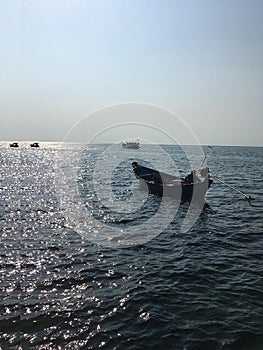 Fishermen and beautiful beach