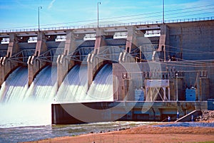 Fishermen below the dam