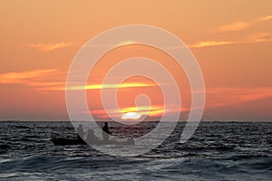 Fishermen on a boat