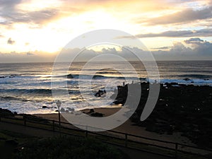 Fishermen at dawn on the Ballito rocks