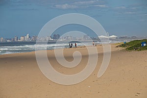 Fishermen Fishing off the Beach at Durban, South Africa