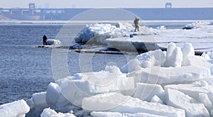 Fishermen on the ice