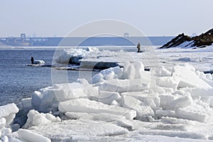 Fishermen on the ice