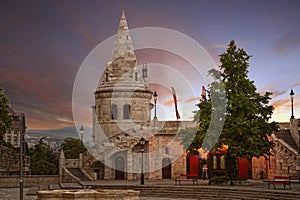 Fishermen`s Bastion in Budapest, sunset