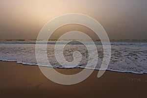 Fishermen's boats in the Nouakchott, Mauritania (at sunset)