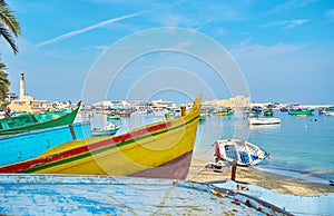 Fishermen`s fleet, Alexandria, Egypt