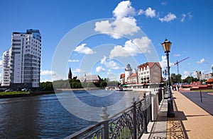 Fishermen`s village and Kneiphof in Kaliningrad, Russia.