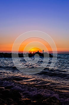 Fishermen In Soft Sunset