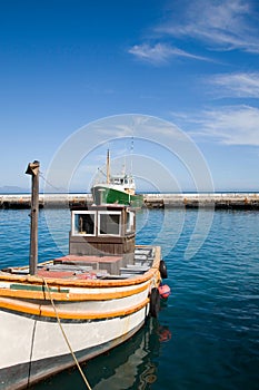 Fishers Boats in kalkbay harbour near Cape Town