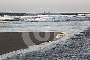 Fishery and gas extraction plant near Ameland Beach photo