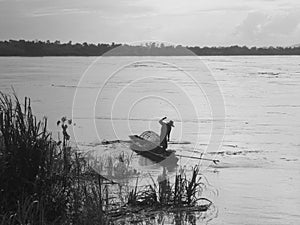 Fishery life in Mae Khong River