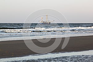 Fishery near Bureblinkert at Ameland Beach, Holland photo