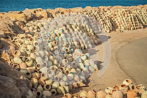 A fishery wharf in Houmt Souk, island Jerba, Tunisia photo