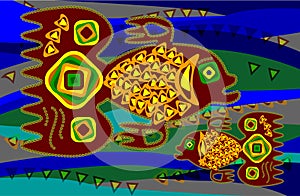 Fishes in ethnic style
