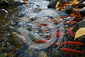 Fishes go for spawning upstream. Generative AI