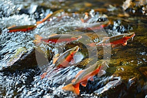 Fishes go for spawning upstream. Generative AI